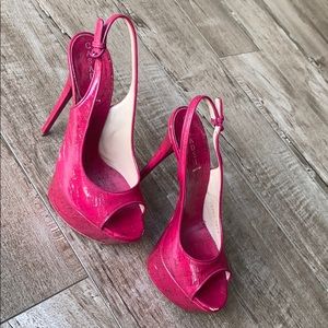 Casadei pink heels, open toe